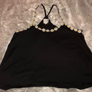 LA Hearts Sunflower tank top